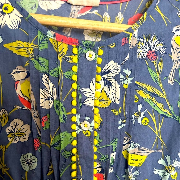 Mini Boden Bird Botanical Print Romper - Picture 7 of 7